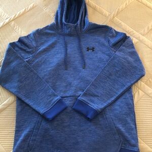 Under Armour Men's Heathered Blue Hoodie size M Loose fit Cold-gear